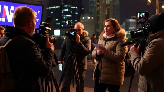 News reporters asking questions during a press conference